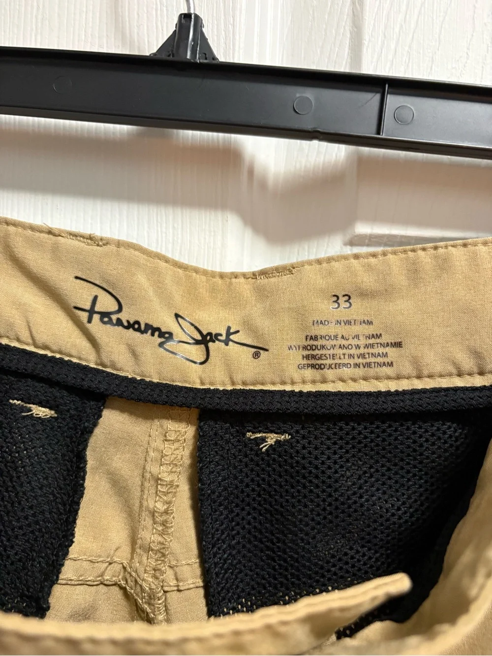 Panama Jack Tan Flat-Front Men's Shorts